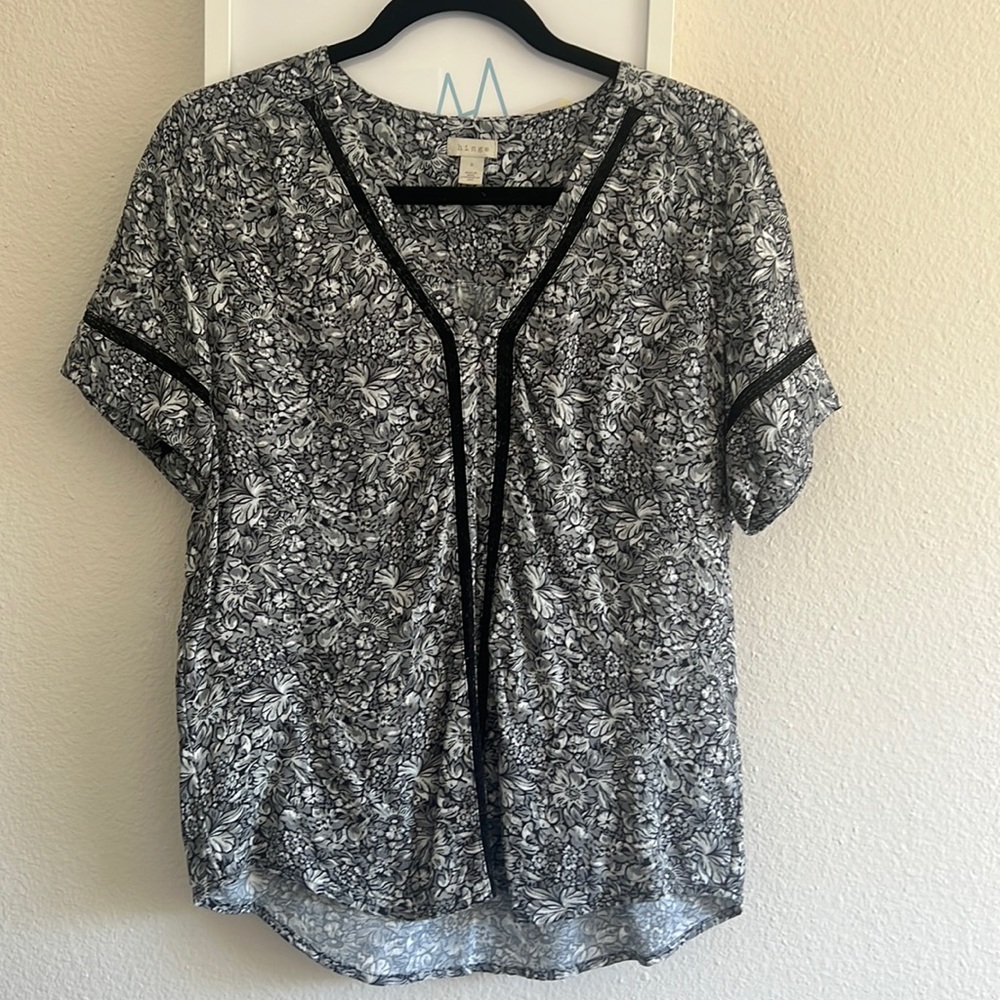 Hinge black and white floral top from Nordstrom